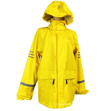 Hot Selling 100% PU Outside Raincoat Free Recycle Material pu Rainwear